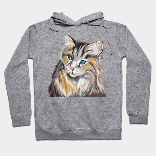 Blue eyed cat Hoodie by Markyartshop